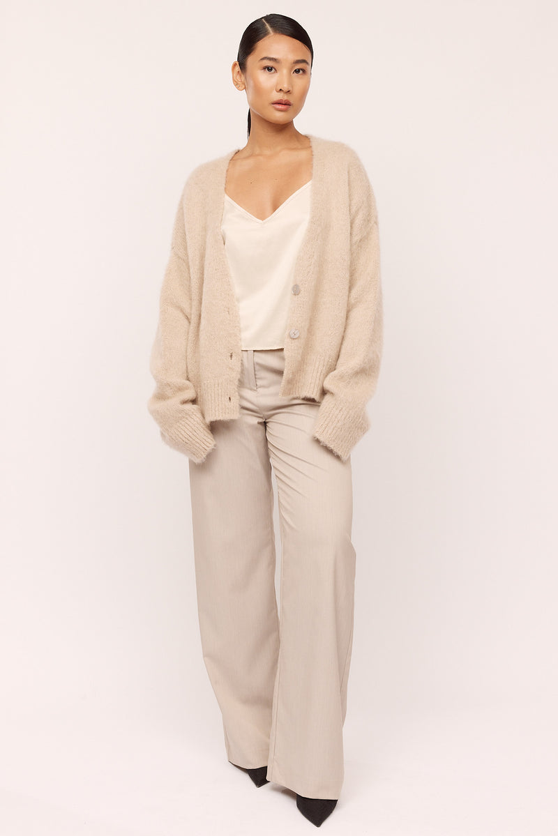 Florie Brushed Cardigan - Warm Sand – Once Untold